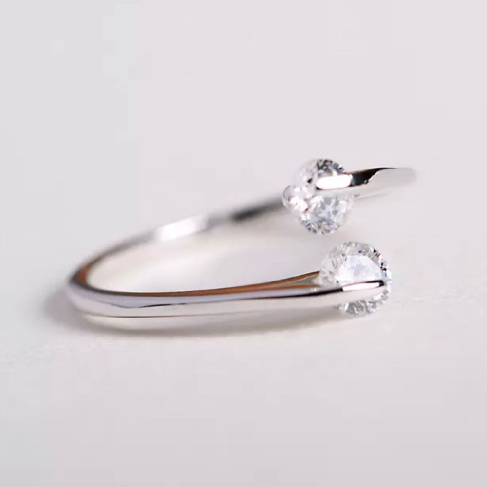925 Sterling Silver Crystal Ring